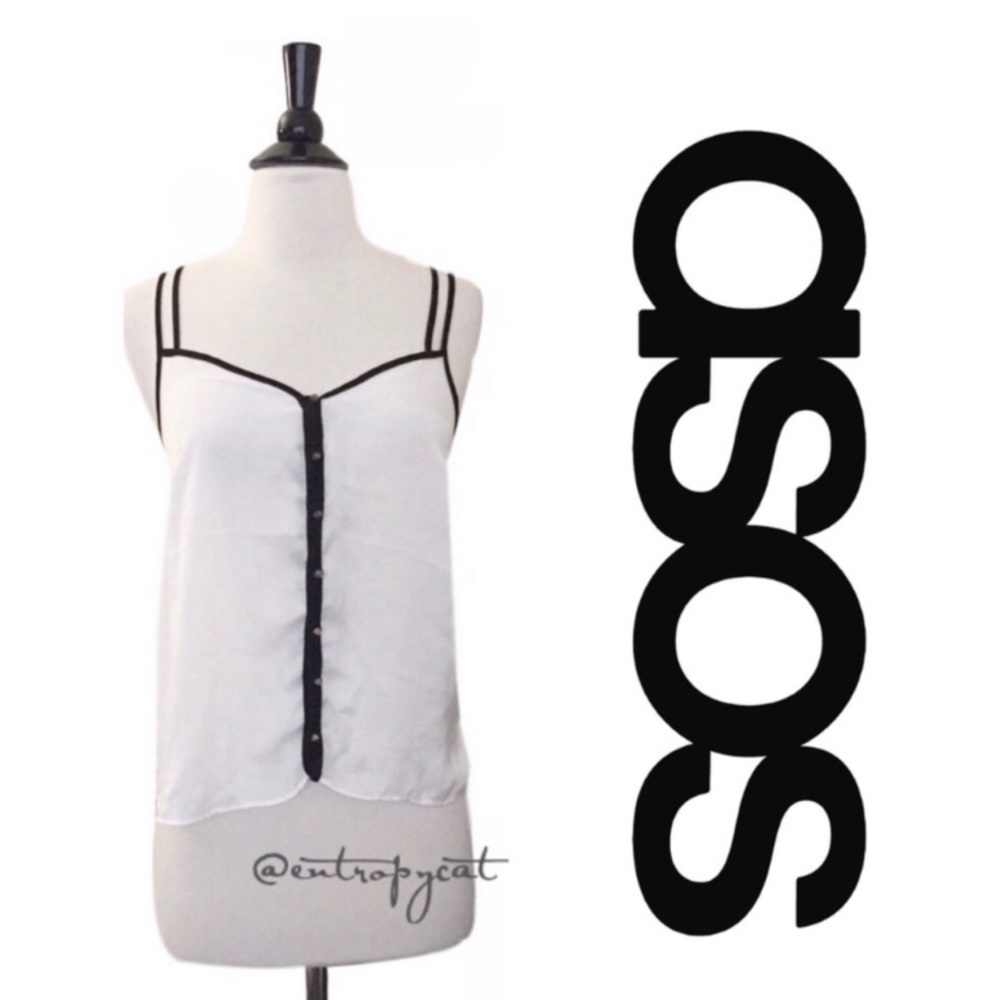 ASOS Black and White Strappy Tank